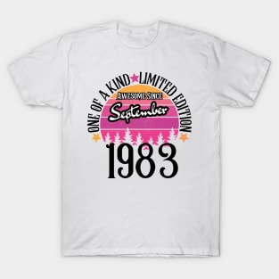 one of a kind limited edition Awesome Since September 1983 40th Birthday T-Shirt